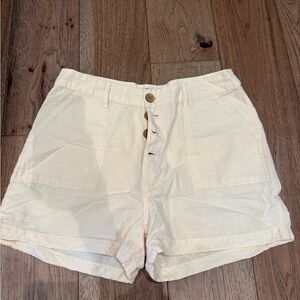 Rip Curl High Waist Cream Shorts